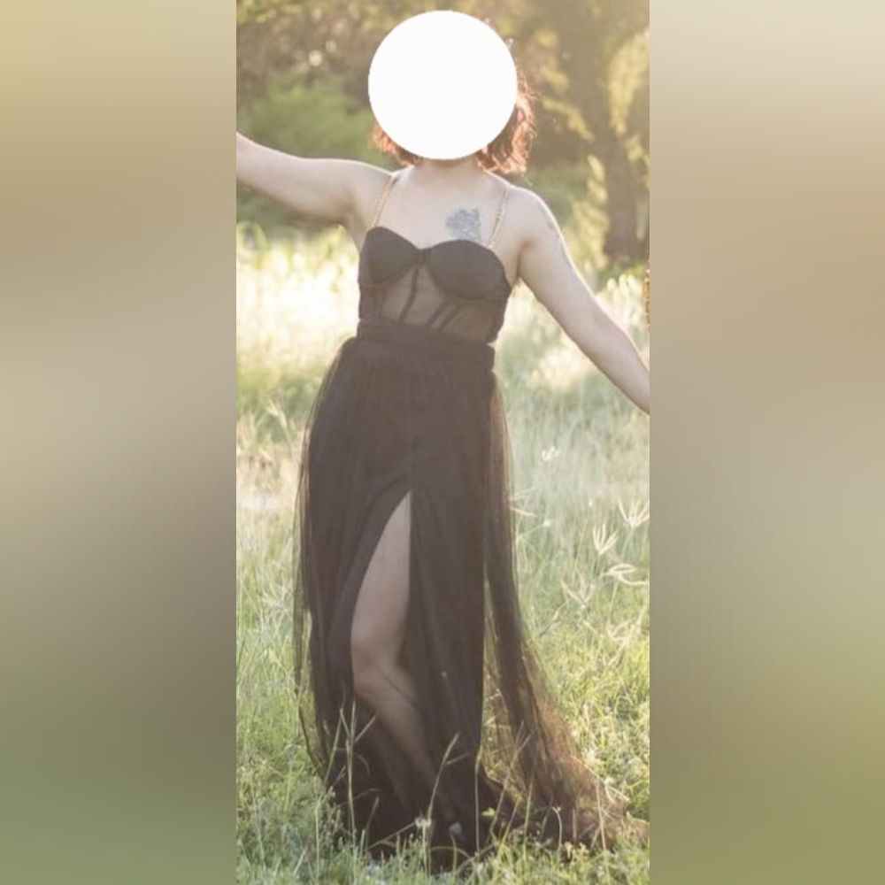 Floor length black dress size small